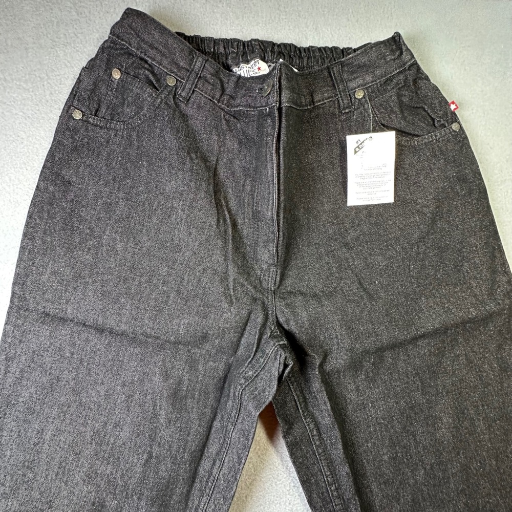 Mainstreet Blues Denim Capri Pants Vintage High Waist Black 14W New With Tags - Picture 7 of 11